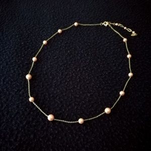 Pink Pearl Costume Necklace